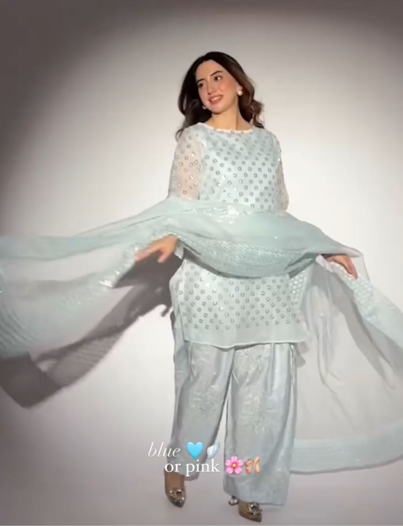 VANYA 3pcs Ice Blue Farshi