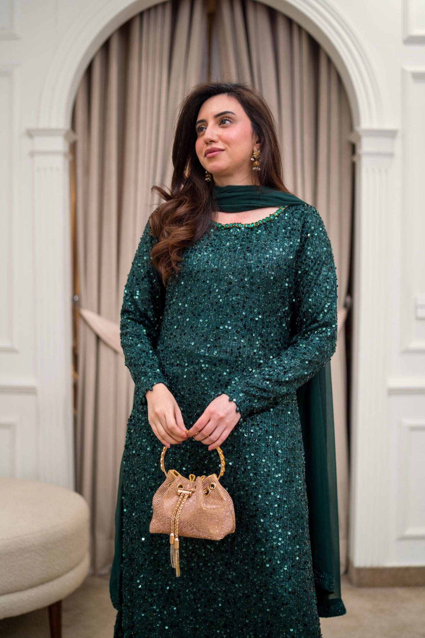 Emerald Escape Flared 3pcs Stitched